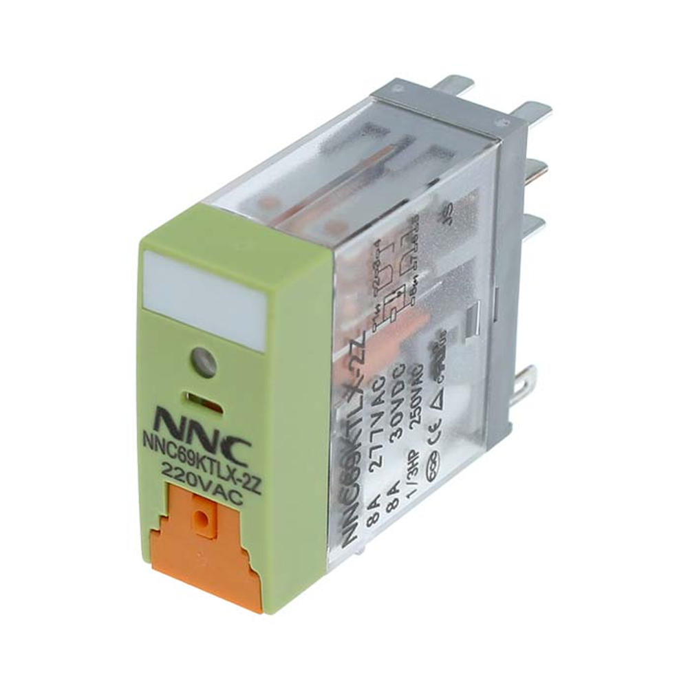 Электромагнитные реле 2 контакта, 220VAC, 8A (20 шт.)