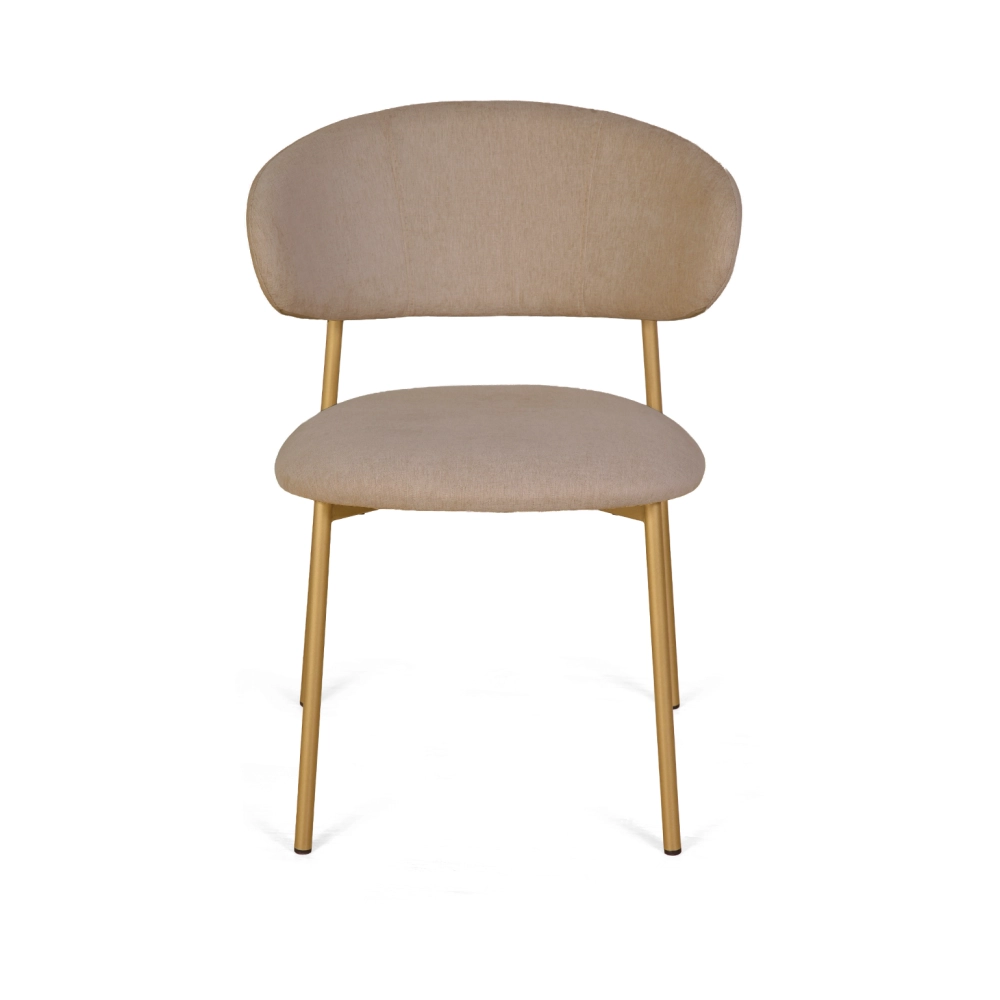 Стул Adele, шенилл Puffy camel / опоры шампань