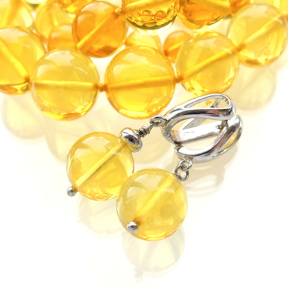 бусы янтарные шары прозрачные