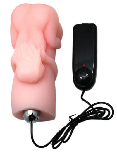 Мастурбатор-девственница с вибрацией "Школьница" (Цвет: телесный)