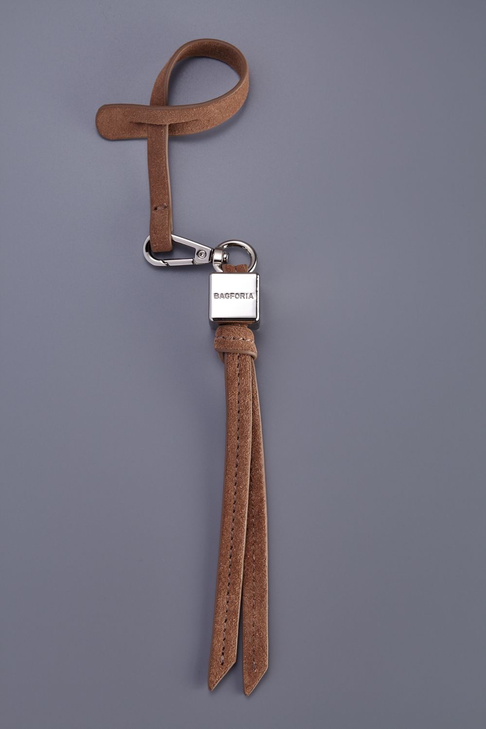 БРЕЛОК «CHARM» 01 ЗАМША КАРАМЕЛЬ