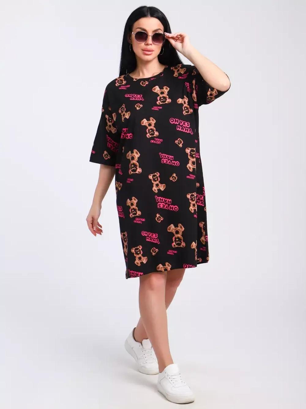 Платье-футболка спортивное оверсайз