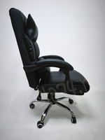 Кресло руководителя с подушкой. Черный цвет