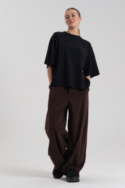 Брюки свободные вельвет