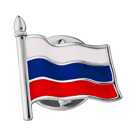 Значок из серебра с эмалью