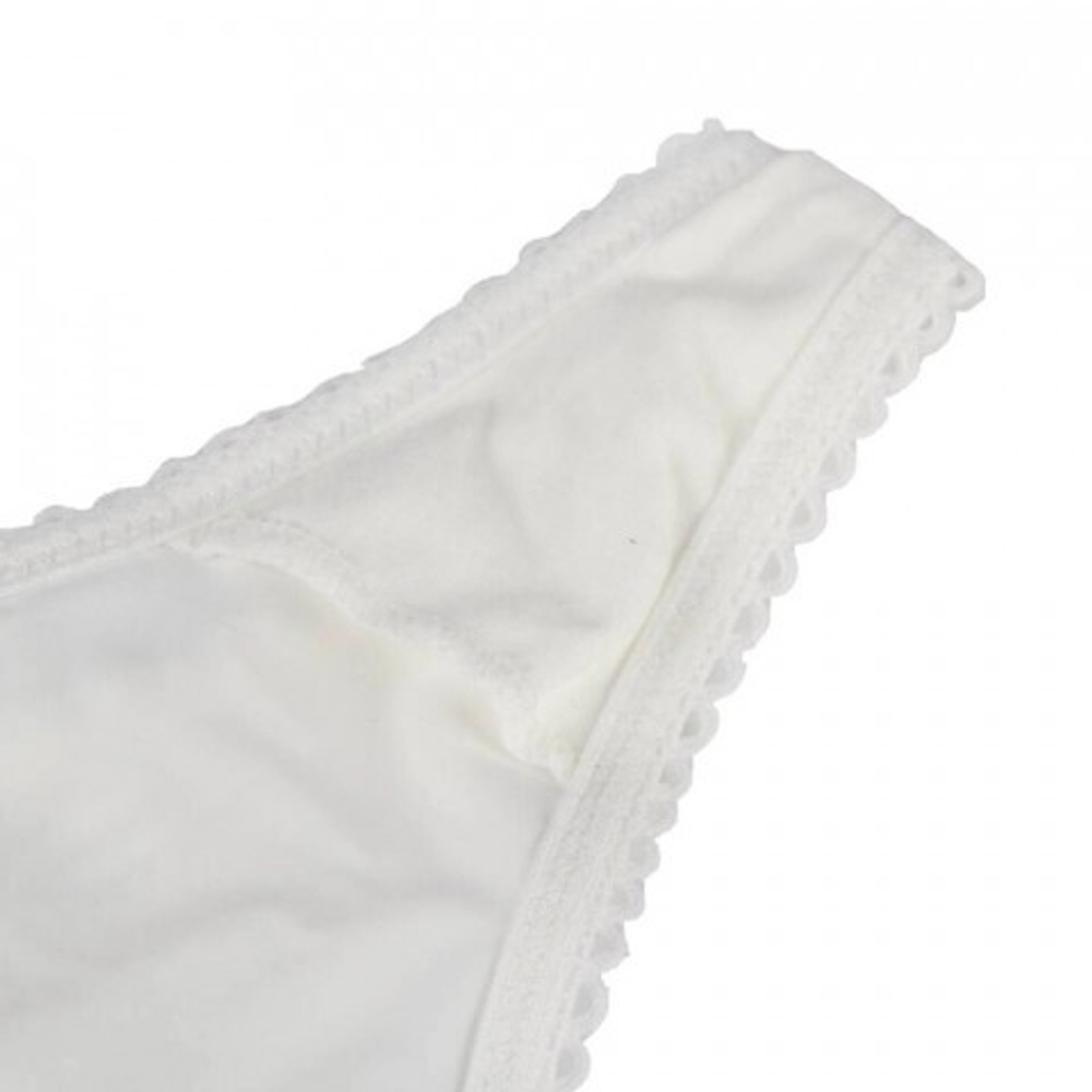 Трусики танга Sexy Floral Lace белые (3XL-4XL)