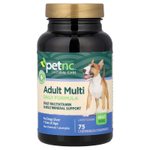 petnc NATURAL CARE, мультивитамины для взрослых, для собак, печень, 75 жевательных таблеток