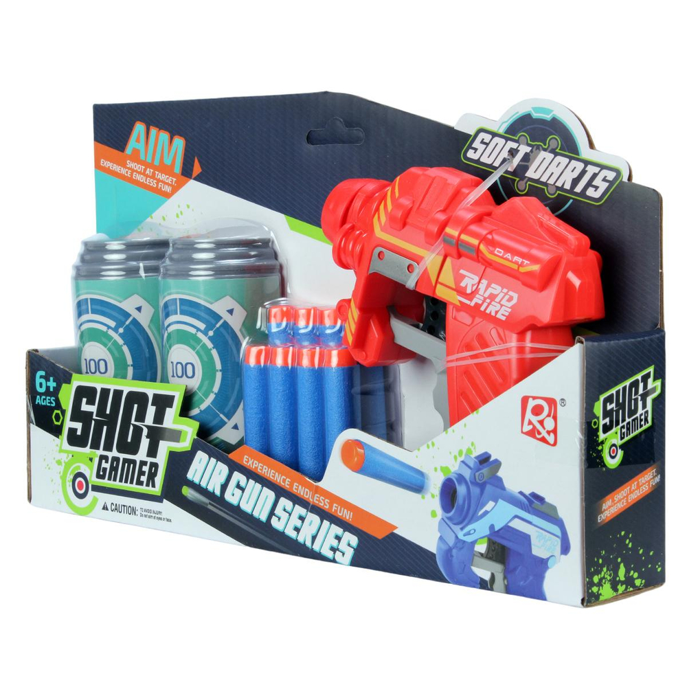 Пистолет с мягк.пулями, коробка JL-610