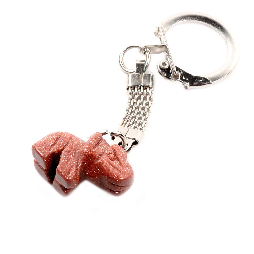 Брелок авантюрин коричневый