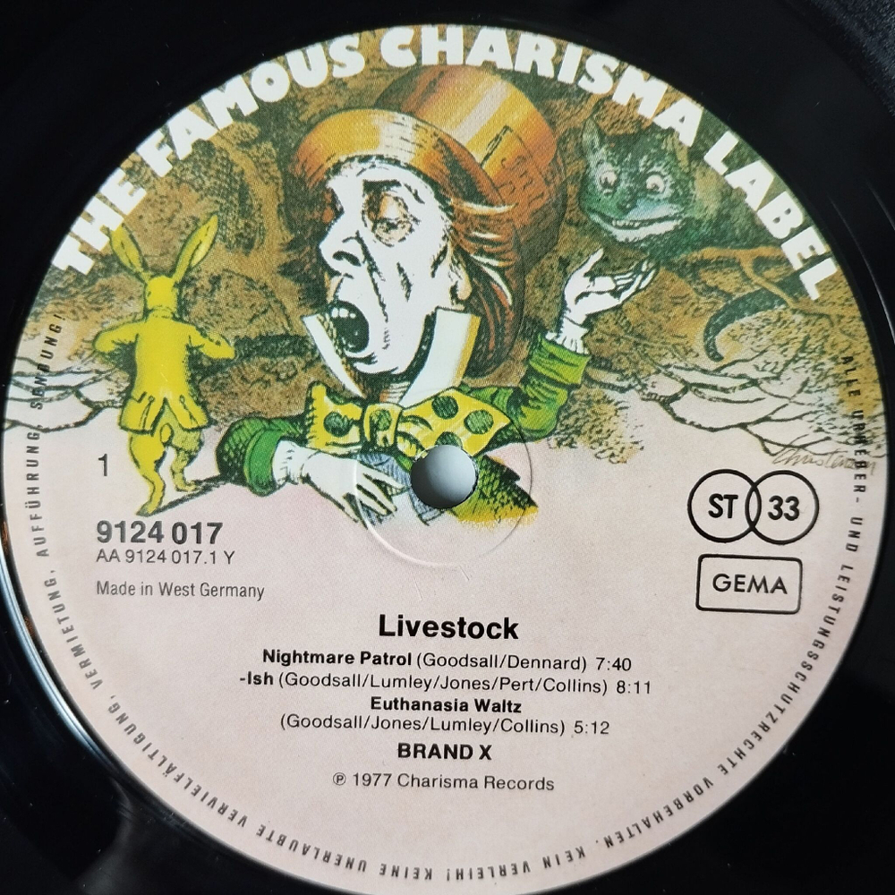 Винтажная виниловая пластинка LP Brand X Livestock (Germany 1977)