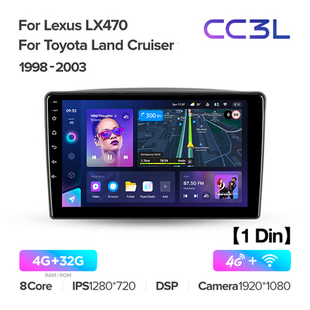 Teyes CC3L 9"для Lexus LX 470, Toyota Land Cruiser 100 1998-2002