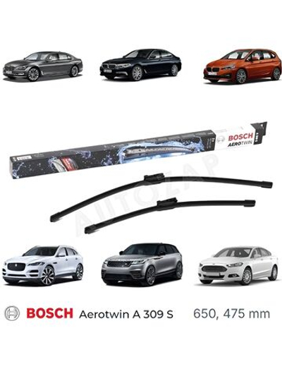 Щетки стеклоочистителя BOSCH для BMW 5 G3x/7 G1x/2 F45/Mondeo/Velar/F-Pace (A309S) 650/475 мм