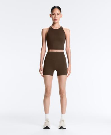 OYSHO Велосипедки Comfortlux с высокой посадкой длиной 10 см, темно-коричневый