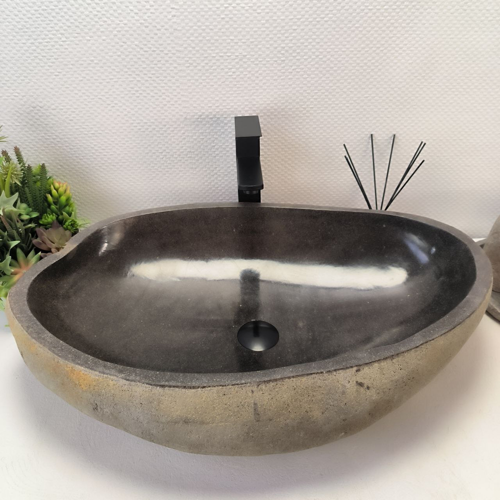 Раковина из речного камня RS-63501 (70*46*16) 0124