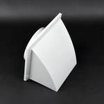 Вывод, выход стенной 175х175 мм с обратным клапаном с выходом D125 серый