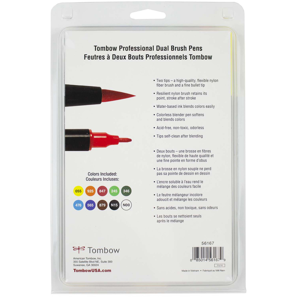 Набор Tombow AB-T Dual Brush 10 Primary Palette