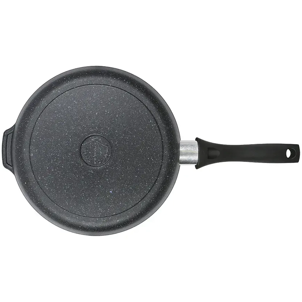 Сковорода глубокая 18см с ручкой «Granit» (black) сггч180а