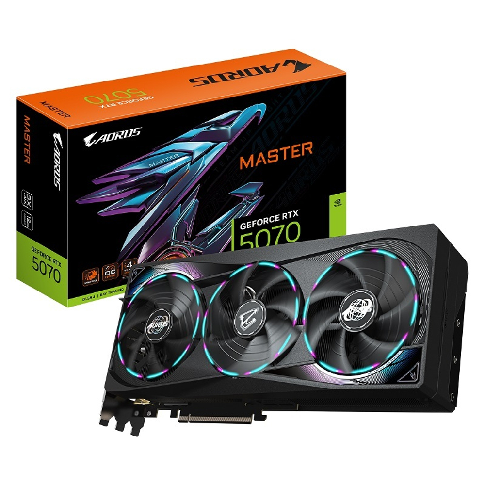 Видеокарта PCI-E GIGABYTE GeForce RTX 5070 AORUS MASTER (GV-N5070AORUS M-12GD)