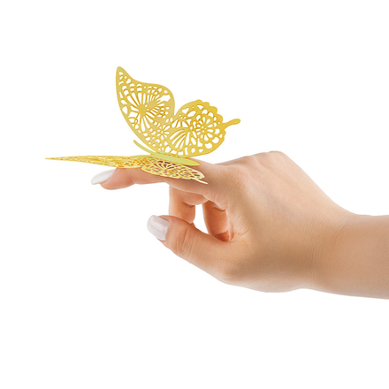 Наклейки Волшебные бабочки Золото Голография