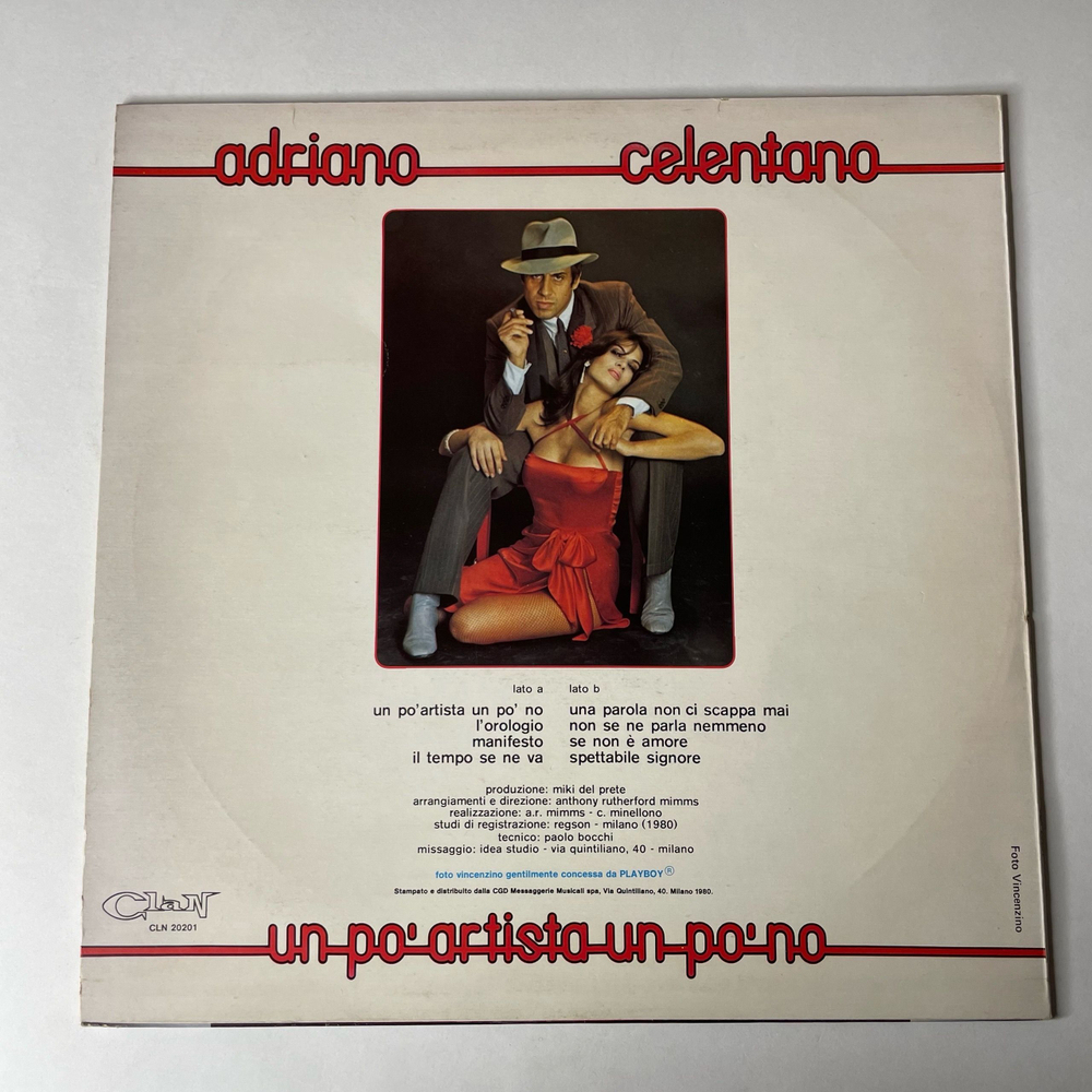 Винтажная виниловая пластинка LP Адриано Челентано Adriano Celentano, Un Po Artista Un Po No (Италия 1980)