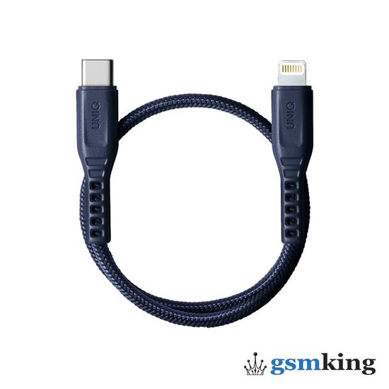 Uniq FLEX USB-C to Lightning Short Cable (30mm) Blue
