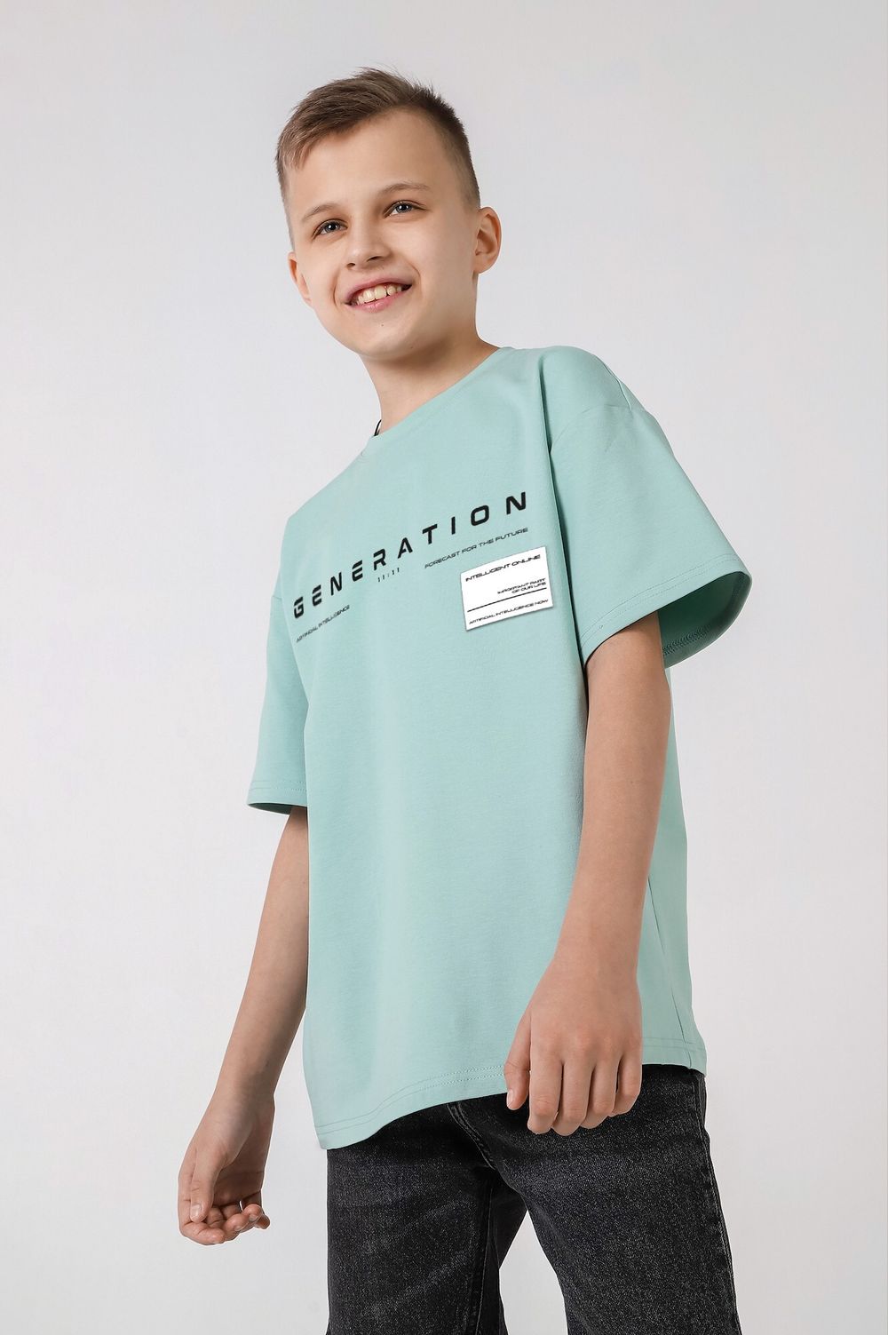 Фуфайка (футболка) для мальчика Леон-1 Виотекс ОЛИВКОВЫЙ