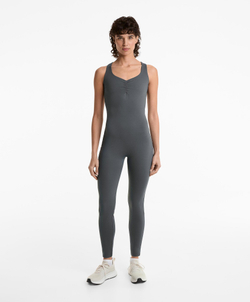 Oysho Длинный комбинезон Comfortlux, масляный синий