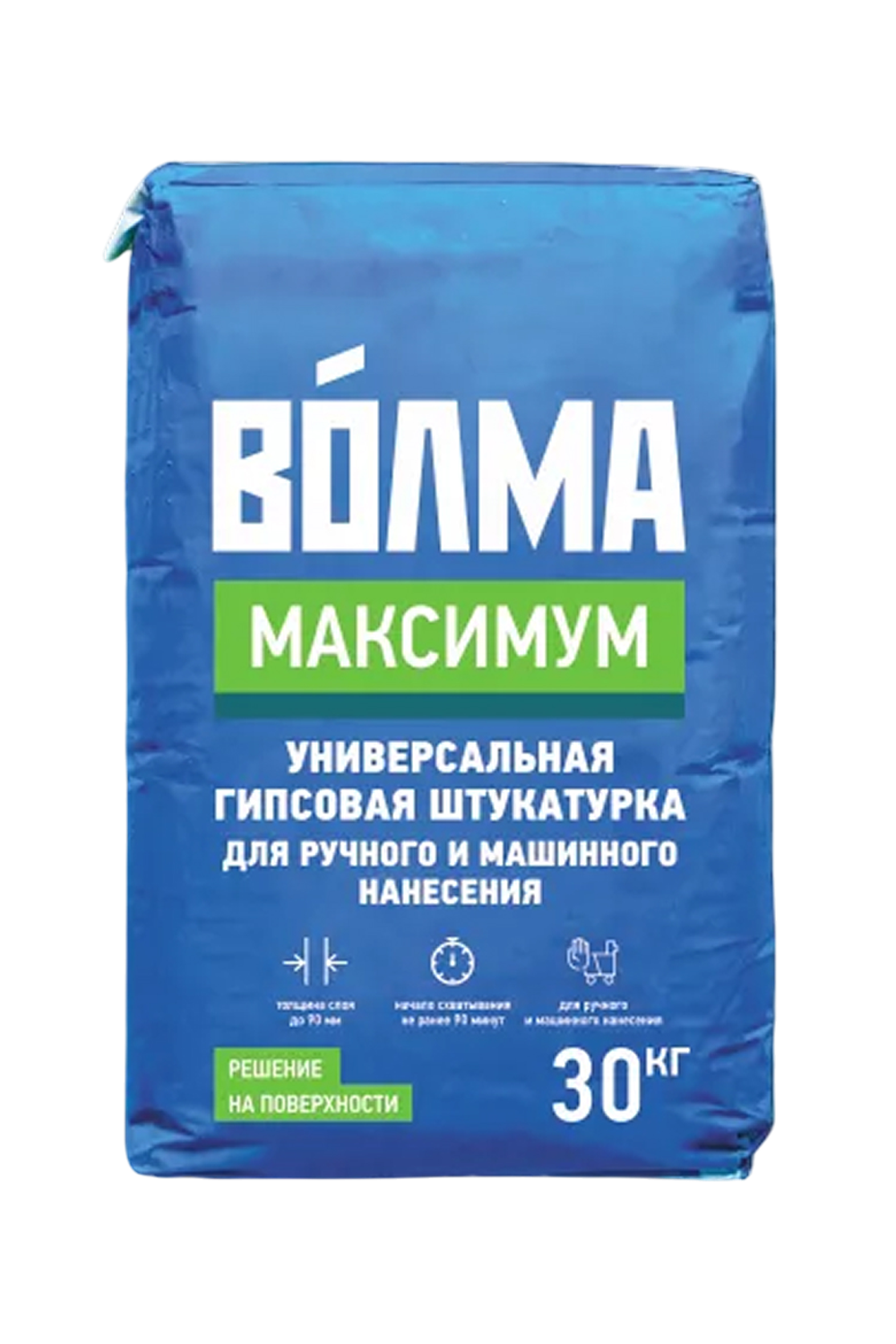 Смесь сухая строительная штукатурная на гипсовом вяжущем "ВОЛМА - Максимум" 30 кг