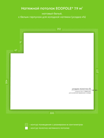 Натяжные потолки 10 м2, 7.9 м2