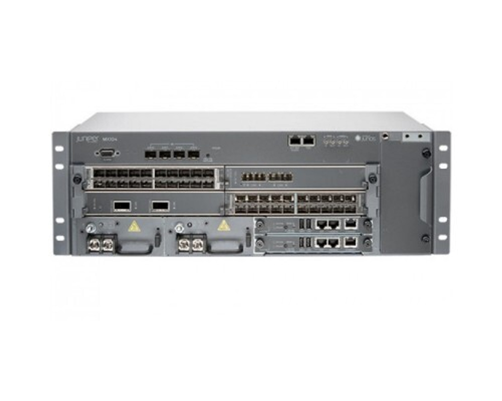 Сетевое оборудование Juniper MX104-DC в составе MX104 Chassis with 4 MIC Slots, 4X10GE XFP Built-in