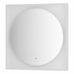 Зеркало Defesto Еclipse 70х70 15W белая рама, с LED-подсветкой, ИК выключатель, нейтральный свет DF 2227R