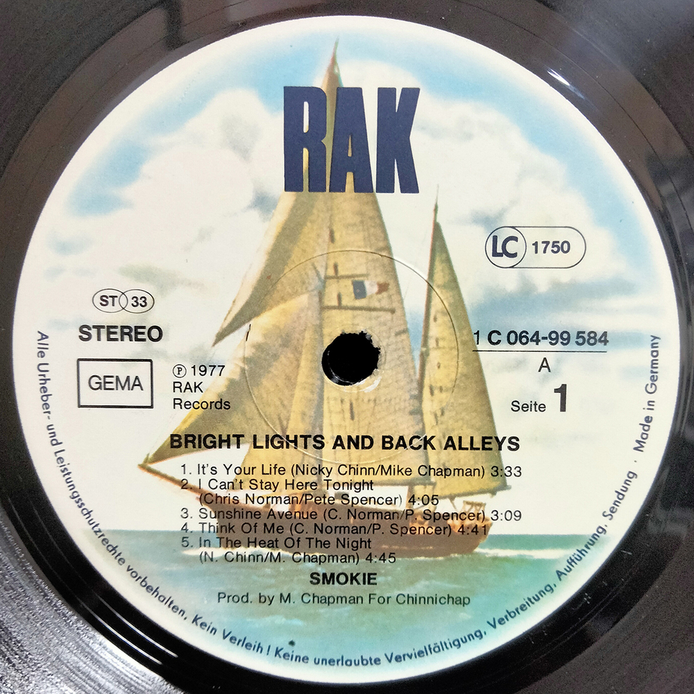 Smokie / Bright Lights & Back Alleys (LP)