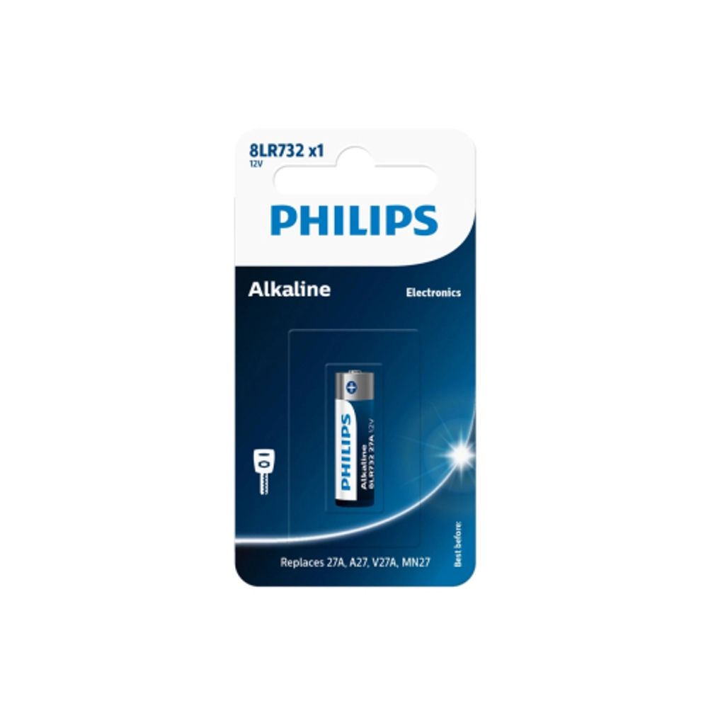 Батарейки Philips 8LR732/51 алкалиновые 12v 1 шт. MN27-1BL (1/20/200/22400)