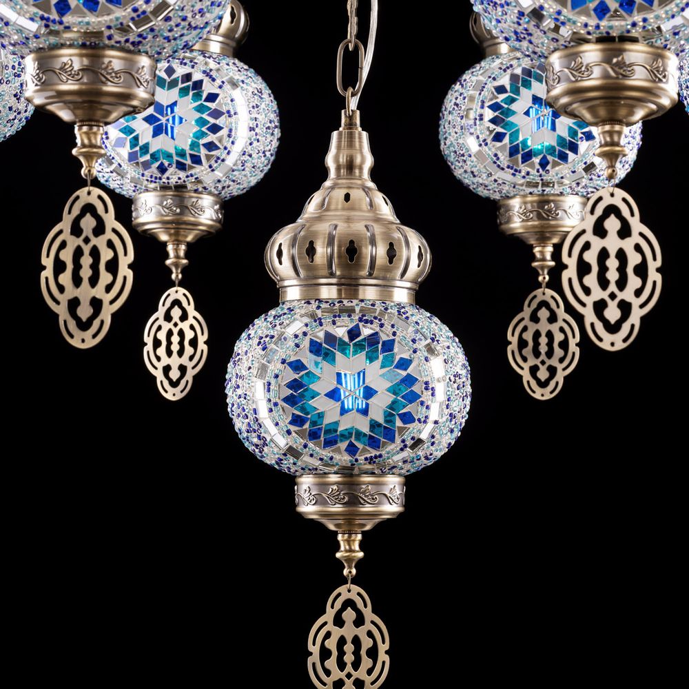 Citilux Каир CL419166 Люстра подвесная Мозаика Синяя