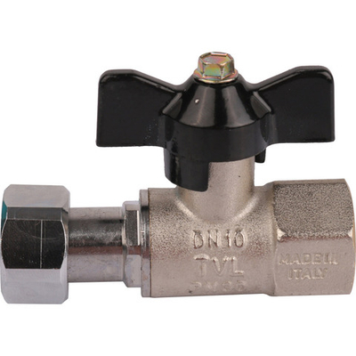 Кран шаровой (вода) полнопроходной с накидной гайкой STOUT нар-вн 1/2"х1/2" бабочка