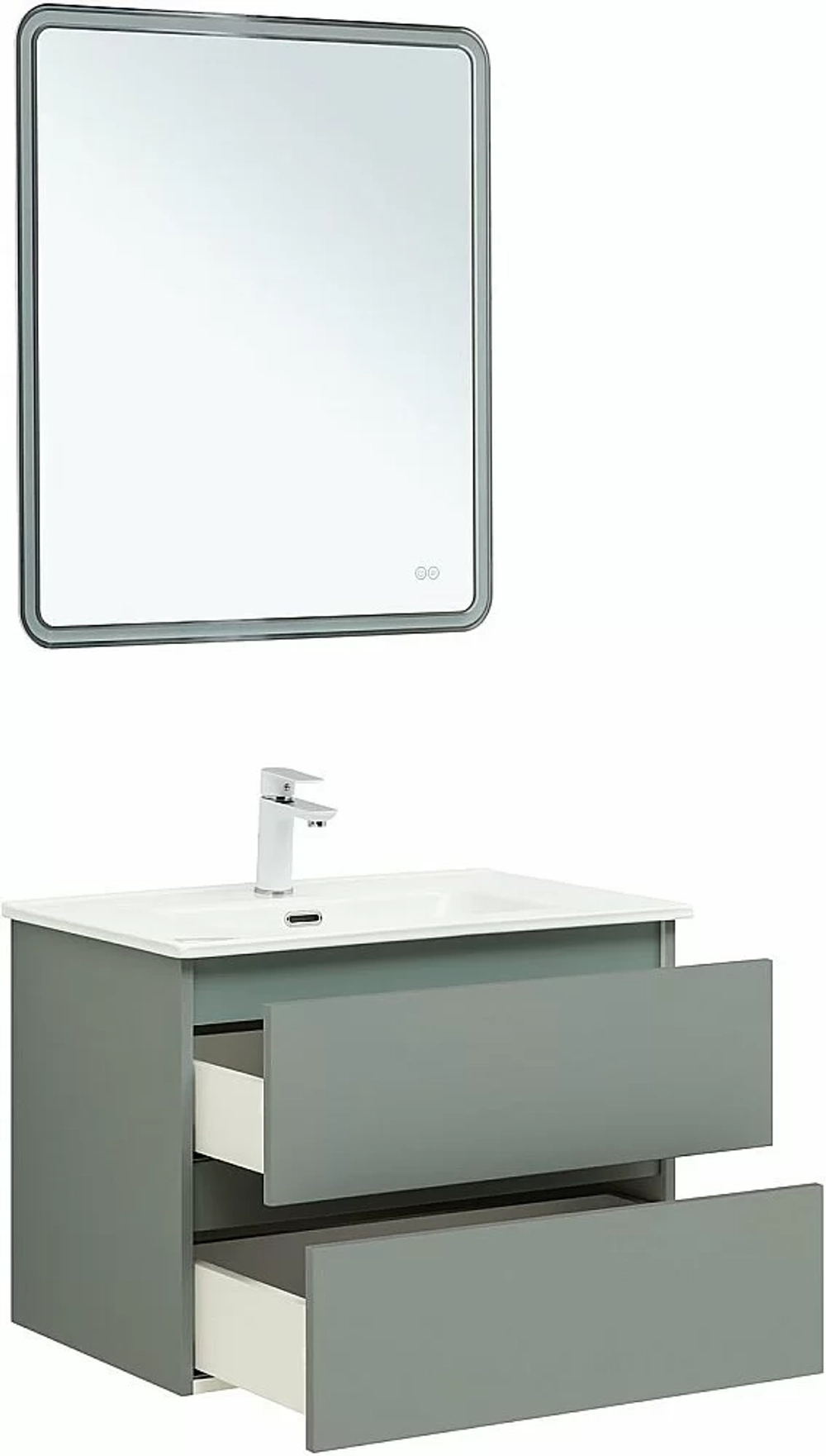 Тумба с раковиной Aquanet Вега 2.0 337960/330430 70 мисти грин