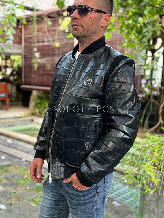 Мужская куртка из кожи крокодила Philipp Plein JT-130