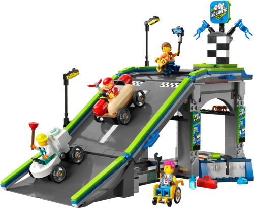 Конструктор LEGO City 60460 Никаких ограничений: Трасса для гоночных автомобилей с рампой