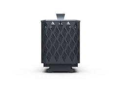 Банная печь Душа- 15 Сетка Лист Ивы Закрытая Каменка панорама 8мм