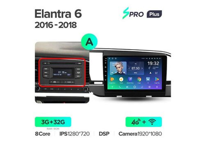 Магнитола Teyes SPRO Plus 3-32 Hyundai Elantra 6 2016 — 2018 9.0" (A)