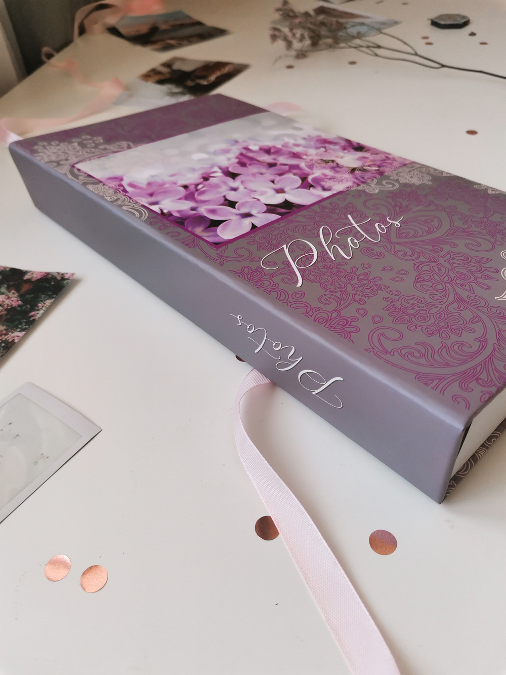 Фотоальбом на 300 фото 10х15 см, пластик. листы bloom Сирень