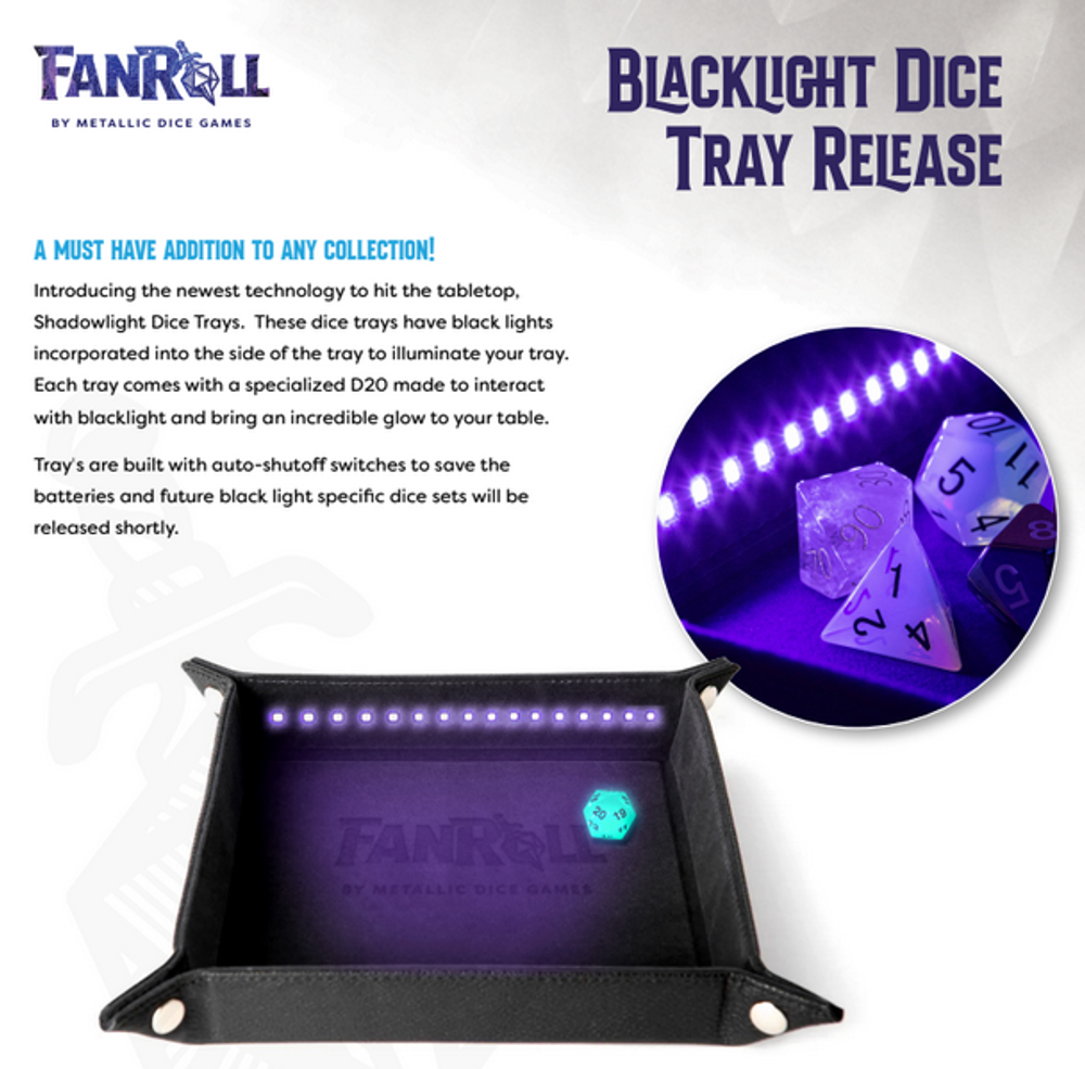 (Бронь) Blacklight Dice Tray with D20 Black