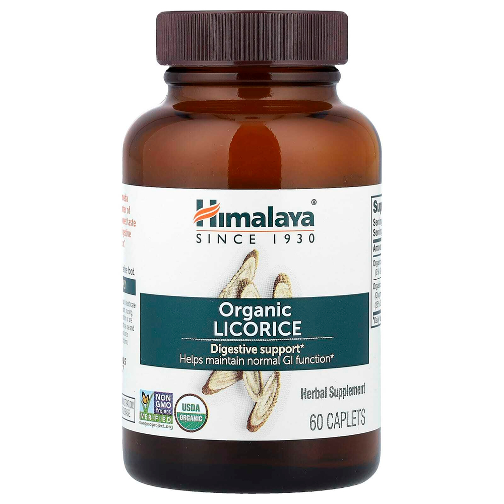 Himalaya, Licorice, органическая поддержка пищеварения, 60 капсул