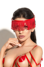 Украшение на голову Queen of hearts с длинной бахромой (Цвет: белый)