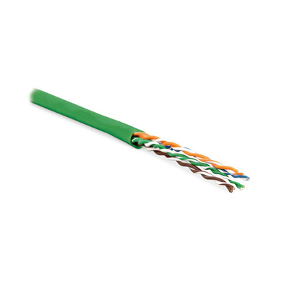 UUTP4-C5E-P24-IN-LSZH-GN-100 U/UTP кат.5е, 4 пары, 0,60 LSZH нг(А)-HF кабель витая пара Hyperline