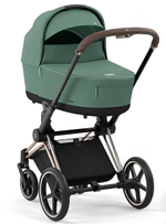 Коляска Cybex Priam IV Rosegold complete и автокресло Cloud G i-Size Moon Black Plus 3 в 1 Leaf Green