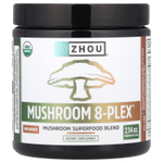 Zhou Nutrition, Порошок Mushroom 8-Plex ™, без добавок, 60 г (2,14 унции)