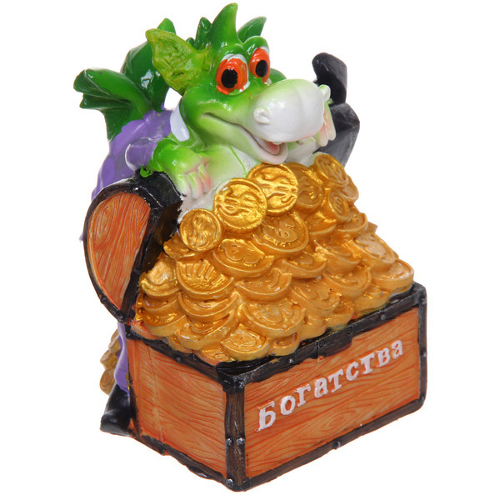 Фигурка «Дракон с кучей золота» 8,8*6,5*11 см, микс