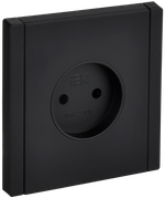 FORTE&PIANO Розетка 1-местная без заземления без защитных шторок винтовое крепление 10А FP118M металл черный IEK