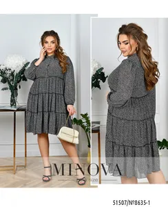 Платье 8635-1-черный Minova